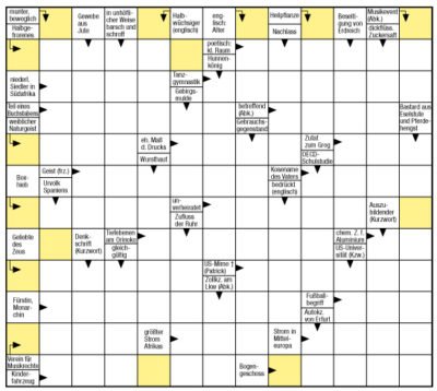 Qualitätsmerkmale des Rätsels - Kreuzworträtsel, Sudokus und Rätsel